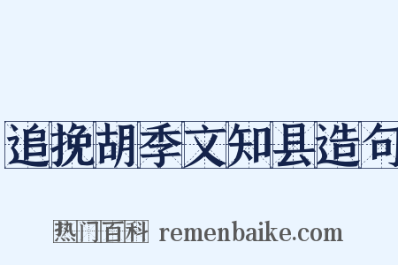追挽胡季文知县造句是什么意思的图片